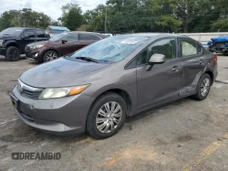 2012 Honda Civic LX z VIN 19XFB2F55CE109410, wystawiony jako Copart lot #74462994 z przebiegiem Nie podano mil oraz Szkoda całkowita • Salvage title. Historia ofert i sprzedaży dostępna na DreamBid. Obrazek 1.