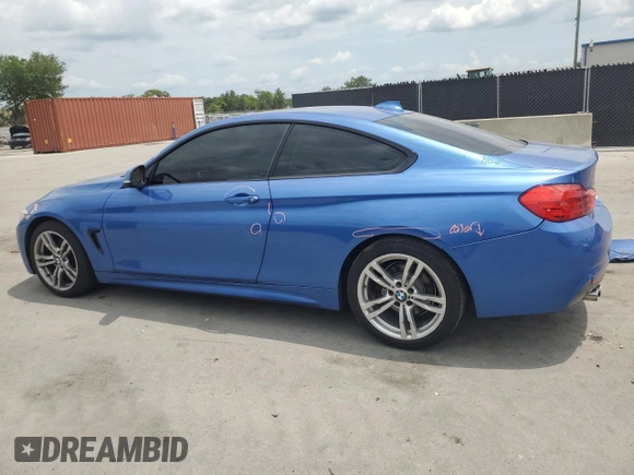 2014 BMW 4 Series 428i with VIN WBA3N3C51EK230632, listed as a Copart auction lot 56192095 with 115,595 mi miles and Salvage title. Bid and sale history available at DreamBid. Image 2.