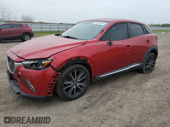 2016 Mazda CX-3 Grand Touring with VIN JM1DKBD76G0111838, listed as a Copart auction lot 48831385 with 115,579 mi miles and Salvage Title. Bid and sale history available at carsss.com. Image 1.