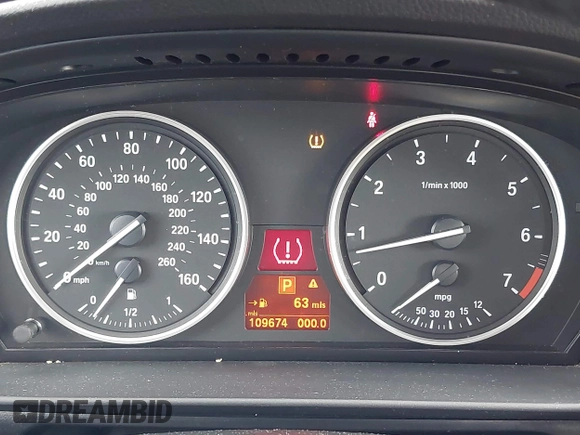 2010 BMW 5 Series 550i with VIN WBANW5C52ACT56729, listed as a IAAI auction lot 41511672 with 109,674 mi miles and . Bid and sale history available at DreamBid. Image 7.
