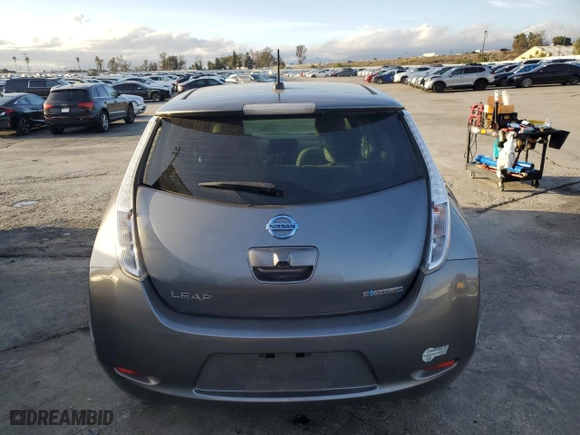 2015 Nissan LEAF SL with VIN 1N4AZ0CP8FC331747, listed as a Copart auction lot 44570235 with 74,955 mi miles and Salvage Title. Bid and sale history available at carsss.com. Image 6.