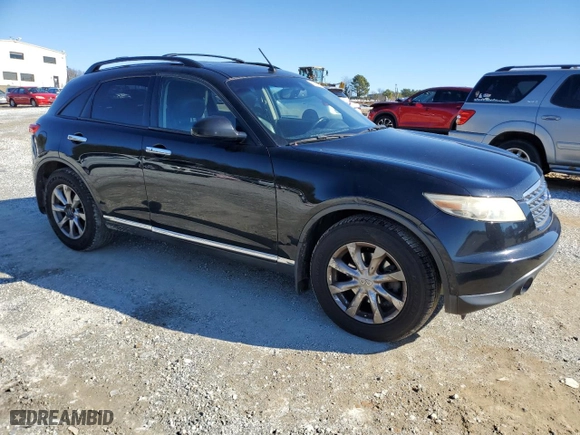 2007 Infiniti FX35 with VIN JNRAS08W97X202697, listed as a Copart auction lot 41515935 with 210,351 mi miles and Salvage Title. Bid and sale history available at carsss.com. Image 4.