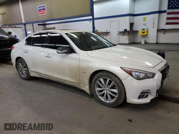 2017 Infiniti Q50 2.0t Premium with VIN JN1CV7ARXHM680274, listed as a Copart auction lot 88106815 with 130,322 mi miles and Salvage Title. Bid and sale history available at carsss.com. Image 4.