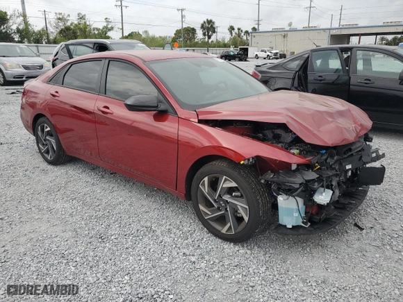 2025 Hyundai Elantra SEL Sport with VIN KMHLM4DG5SU896982, listed as a Copart auction lot 47922925 with 2,027 mi miles and Salvage Title. Bid and sale history available at carsss.com. Image 4.