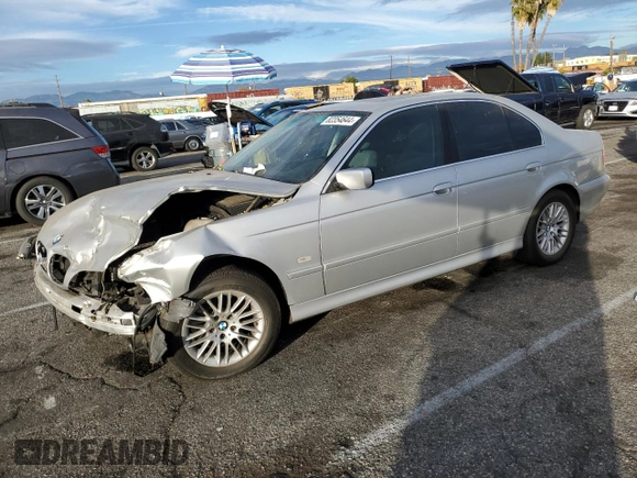 2003 BMW 5 Series 530iA with VIN WBADT634X3CK28257, listed as a Copart auction lot 82354644 with 0 mi miles and Salvage Title. Bid and sale history available at carsss.com. Image 1.