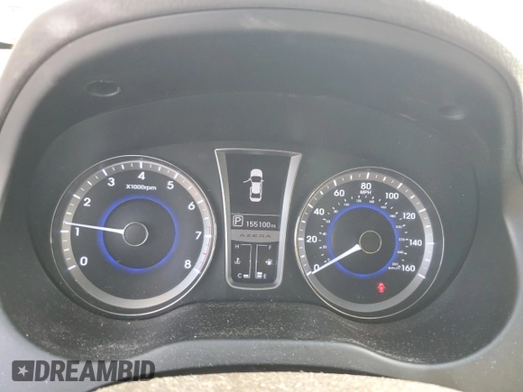 2013 Hyundai Azera with VIN KMHFG4JG3DA217272, listed as a Copart auction lot 62233965 with 155,100 mi miles and Salvage title. Bid and sale history available at DreamBid. Image 9.
