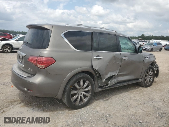 2013 Infiniti QX56 with VIN JN8AZ2NF3D9550754, listed as a Copart auction lot 54130675 with 202,669 mi miles and Salvage title. Bid and sale history available at DreamBid. Image 3.