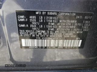 2017 Subaru Outback Limited z VIN 4S4BSANC4H3414772, wystawiony jako Copart lot #56042005 z przebiegiem 92 278 mil mil oraz Szkoda całkowita • Salvage title. Historia ofert i sprzedaży dostępna na DreamBid. Obrazek 13.