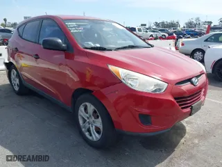 2010 Hyundai Tucson GLS with VIN KM8JT3AC1AU097317, listed as a IAAI auction lot 41758296 with 108,695 mi miles. Bid and sale history available at carsss.com. Image 1.