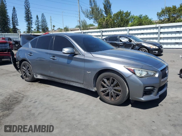 2017 Infiniti Q50 2.0t Premium with VIN JN1CV7AR2HM682617, listed as a Copart auction lot 49390875 with 152,586 mi miles and Salvage Title. Bid and sale history available at carsss.com. Image 4.
