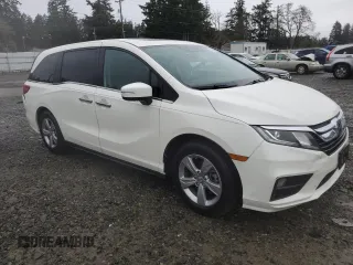 2018 Honda Odyssey EX-L with VIN 5FNRL6H75JB112153, listed as a Copart auction lot 51984465 with 156,082 mi miles and Salvage Title. Bid and sale history available at carsss.com. Image 4.