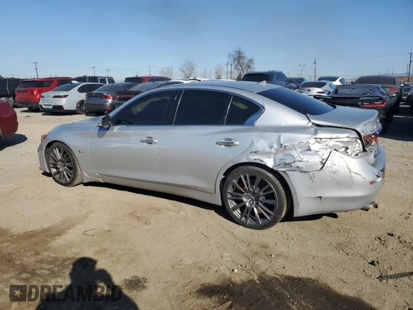 2017 Infiniti Q50 Red Sport 400 with VIN JN1FV7AP8HM850207, listed as a Copart auction lot 54381875 with 67,271 mi miles and Salvage Title. Bid and sale history available at carsss.com. Image 2.