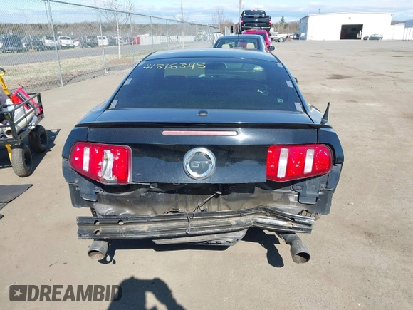 2010 Ford Mustang GT with VIN 1ZVBP8CH1A5152455, listed as a IAAI auction lot 41816345 with 261,275 mi miles and . Bid and sale history available at carsss.com. Image 17.