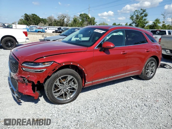 2022 Genesis GV70 2.5T z VIN KMUMADTB2NU059857, wystawiony jako Copart lot #56451595 z przebiegiem 28 379 mil mil oraz Szkoda całkowita • Salvage title. Historia ofert i sprzedaży dostępna na DreamBid. Obrazek 1.
