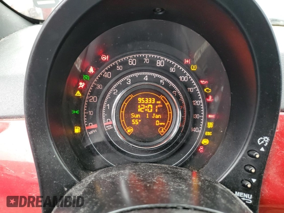 2013 FIAT 500 Turbo with VIN 3C3CFFHH9DT560167, listed as a Copart auction lot 80938124 with 95,333 mi miles and Clean title. Bid and sale history available at DreamBid. Image 9.