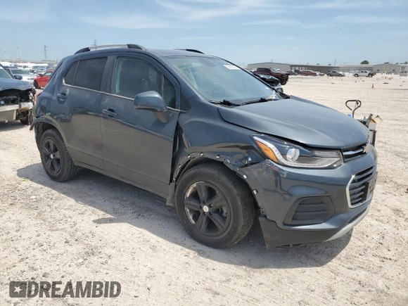 2021 Chevrolet Trax LT with VIN KL7CJPSB0MB325921, listed as a Copart auction lot 56986325 with 78,937 mi miles and Salvage title. Bid and sale history available at DreamBid. Image 4.