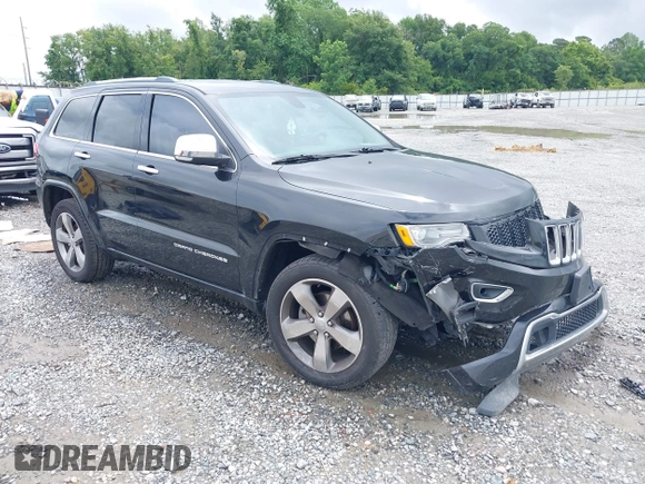 2015 Jeep Grand Cherokee Overland with VIN 1C4RJECG3FC152601, listed as a IAAI auction lot 42414340 with 139,315 mi miles and . Bid and sale history available at DreamBid. Image 1.