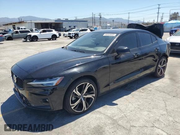 2024 Volvo S60 Plus Dark Theme with VIN 7JRL12FL2RG291095, listed as a Copart auction lot 56045645 with 48,162 mi miles and Salvage title. Bid and sale history available at DreamBid. Image 1.