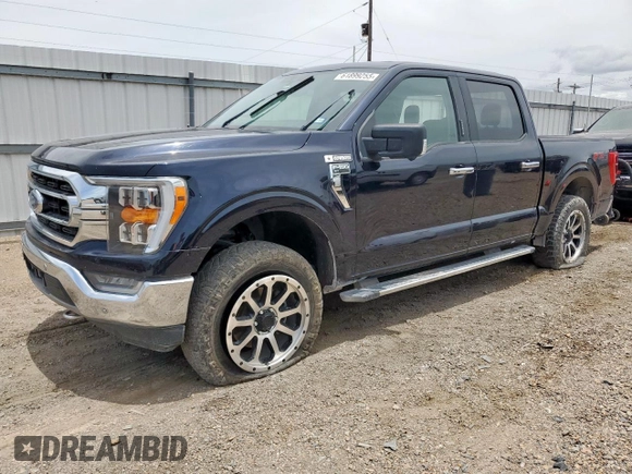 2021 Ford F-150 XL with VIN 1FTFW1E80MFA32611, listed as a Copart auction lot 61899255 with 98,278 mi miles and Salvage title. Bid and sale history available at DreamBid. Image 1.