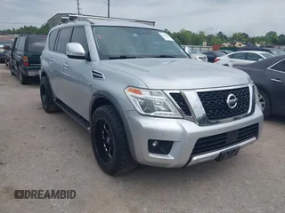 2017 Nissan Armada SV z VIN JN8AY2NC2H9504539, wystawiony jako IAAI lot #42306423 z przebiegiem 174 445 mil mil oraz . Historia ofert i sprzedaży dostępna na DreamBid. Obrazek 1.