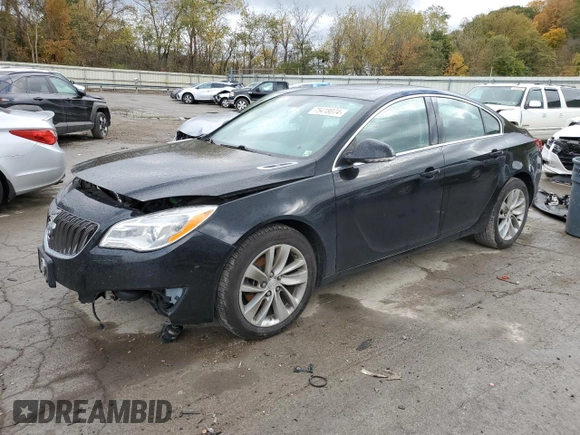 2017 Buick Regal with VIN 2G4GM5EX6H9139102, listed as a Copart auction lot 75418074 with 118,032 mi miles and Salvage Title. Bid and sale history available at carsss.com. Image 1.