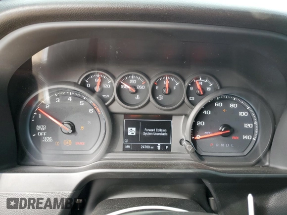 2022 Chevrolet Silverado 1500 Custom with VIN 1GCPABEK8NZ564404, listed as a Copart auction lot 47137815 with 24,760 mi miles and Salvage Title. Bid and sale history available at DreamBid. Image 9.
