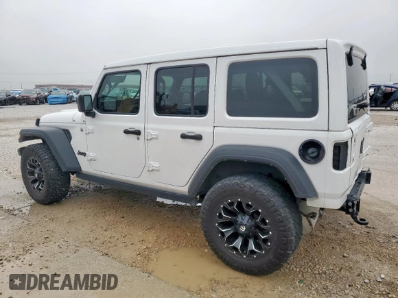 2021 Jeep Wrangler Unlimited Sport S with VIN 1C4HJXDN7MW722275, listed as a Copart auction lot 54663505 with 56,774 mi miles and Salvage title. Bid and sale history available at DreamBid. Image 2.