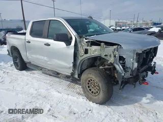 2020 Chevrolet Silverado 1500 Custom Trail Boss with VIN 3GCPYCEF7LG429531, listed as a IAAI auction lot 41555408 with 44,296 mi miles and . Bid and sale history available at DreamBid. Image 1.