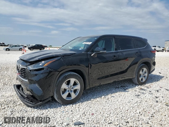 2021 Toyota Highlander L with VIN 5TDCZRAH3MS076472, listed as a Copart auction lot 53209755 with 34,781 mi miles and Salvage title. Bid and sale history available at DreamBid. Image 1.
