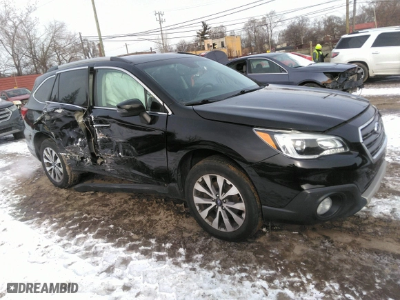 2017 Subaru Outback Touring with VIN 4S4BSETC9H3329789, listed as a IAAI auction lot 41553614 with 73,852 mi miles. Bid and sale history available at carsss.com. Image 1.