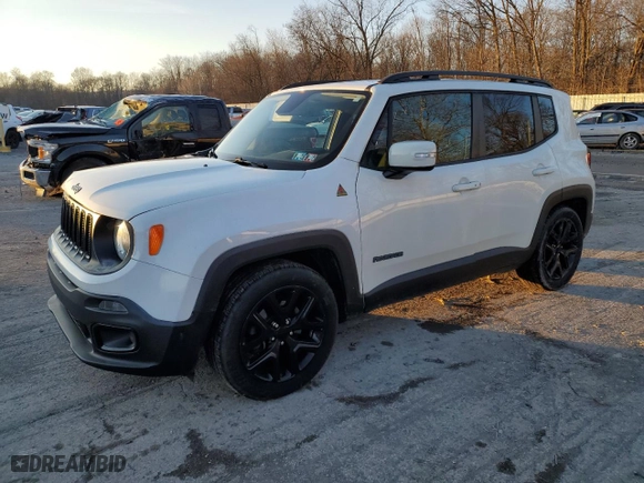 2017 Jeep Renegade Altitude with VIN ZACCJABB7HPE94524, listed as a Copart auction lot 82533184 with 102,717 mi miles and Salvage Title. Bid and sale history available at carsss.com. Image 1.