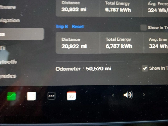 2022 Tesla Model Y Performance with VIN 7SAYGDEF1NF491967, listed as a Copart auction lot 51119515 with 50,520 mi miles and Salvage title. Bid and sale history available at DreamBid. Image 9.
