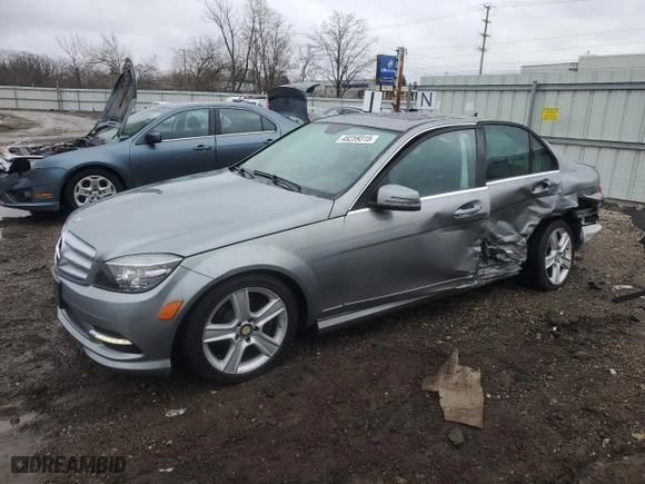 2011 Mercedes-Benz C-Class C 300 Sport with VIN WDDGF8BBXBR160708, listed as a Copart auction lot 48259315 with 140,381 mi miles and Salvage Title. Bid and sale history available at carsss.com. Image 1.