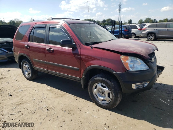 2003 Honda CR-V LX with VIN SHSRD78593U153740, listed as a Copart auction lot 74763294 with 179,722 mi miles and Salvage Title. Bid and sale history available at carsss.com. Image 4.