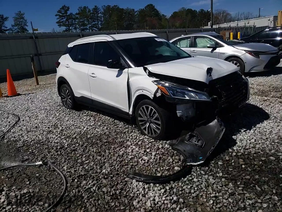 2021 Nissan Kicks SV with VIN 3N1CP5CV6ML493871, listed as a Copart auction lot 49671955 with 58,077 mi miles and Salvage Title. Bid and sale history available at carsss.com. Image 13.
