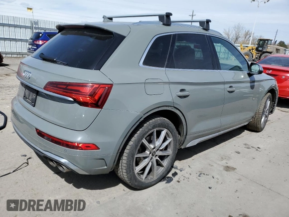 2021 Audi SQ5 Premium Plus with VIN WA1B4AFY9M2139595, listed as a Copart auction lot 48438494 with 28,979 mi miles and . Bid and sale history available at DreamBid. Image 3.