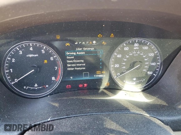 2016 Hyundai Genesis 3.8L with VIN KMHGN4JEXGU140315, listed as a Copart auction lot 47215835 with 117,486 mi miles and Salvage Title. Bid and sale history available at carsss.com. Image 9.