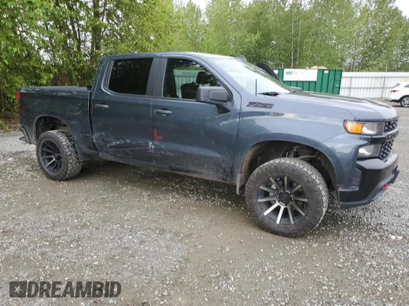 2021 Chevrolet Silverado 1500 Custom Trail Boss with VIN 1GCPYCEF7MZ283388, listed as a Copart auction lot 54305835 with 40,756 mi miles and Salvage Title. Bid and sale history available at DreamBid. Image 4.