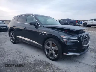 2021 Genesis GV80 with VIN KMUHBDSB9MU071244, listed as a Copart auction lot 88469095 with 85,355 mi miles and Salvage title. Bid and sale history available at DreamBid. Image 4.