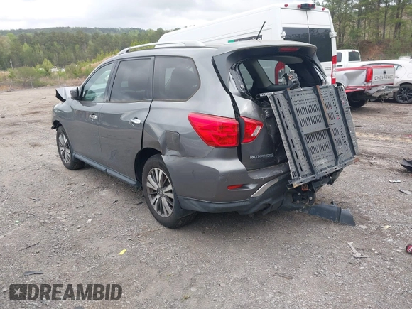 2018 Nissan Pathfinder S with VIN 5N1DR2MN7JC654627, listed as a IAAI auction lot 41942036 with 58,146 mi miles and . Bid and sale history available at DreamBid. Image 3.
