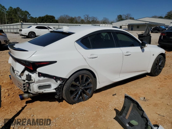 2023 Lexus IS 350 F Sport with VIN JTHGZ1E26P5027574, listed as a Copart auction lot 48046255 with 17,691 mi miles and Salvage title. Bid and sale history available at DreamBid. Image 3.