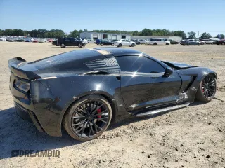 2019 Chevrolet Corvette Z06 2LZ with VIN 1G1YS2D67K5605381, listed as a Copart auction lot 74123374 with 19,094 mi miles and Salvage Title. Bid and sale history available at carsss.com. Image 3.