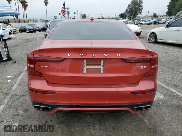 2019 Volvo S60 R-Design with VIN 7JRBR0FM9KG017741, listed as a Copart auction lot 49541025 with 51,331 mi miles and Salvage Title. Bid and sale history available at carsss.com. Image 6.