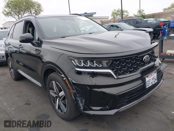 2021 Kia Sorento S with VIN 5XYRL4LC1MG066939, listed as a IAAI auction lot 42141340 with 53,937 mi miles and . Bid and sale history available at DreamBid. Image 1.
