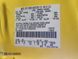 2001 Ford Ranger XL Fleet z VIN 1FTZR15E71PB60926, wystawiony jako Copart lot #56004275 z przebiegiem 175 461 mil mil oraz Szkoda całkowita • Salvage title. Historia ofert i sprzedaży dostępna na DreamBid. Obrazek 12.