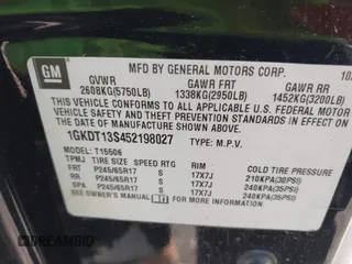 2005 GMC Envoy SLE z VIN 1GKDT13S452198027, wystawiony jako IAAI lot #42243258 z przebiegiem 144 240 mil mil oraz . Historia ofert i sprzedaży dostępna na DreamBid. Obrazek 9.