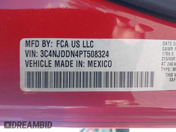 2023 Jeep Compass Trailhawk с VIN 3C4NJDDN4PT508324, выставлен на аукционе IAAI как лот 42266062 с пробегом 26 346 миль миль и . История ставок и продаж доступна на DreamBid. Изображение 9.