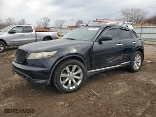 2006 Infiniti FX35 with VIN JNRAS08W46X209538, listed as a Copart auction lot 50914365 with 164,507 mi miles and Salvage Title. Bid and sale history available at carsss.com. Image 1.