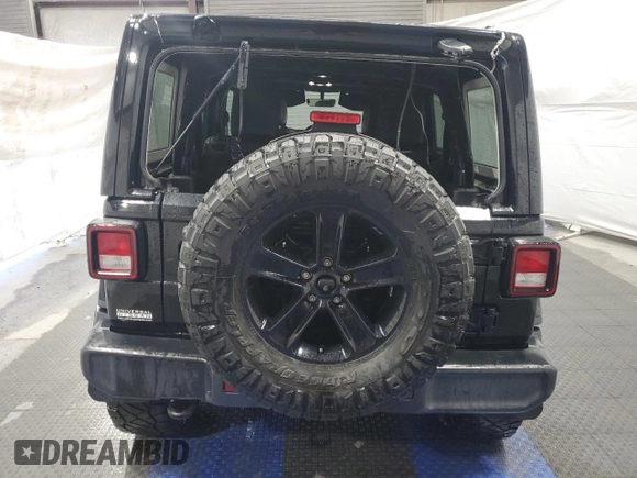 2020 Jeep Wrangler Unlimited Sahara with VIN 1C4HJXEG3LW118947, listed as a Copart auction lot 88635875 with 80,048 mi miles and Clean Title. Bid and sale history available at carsss.com. Image 6.