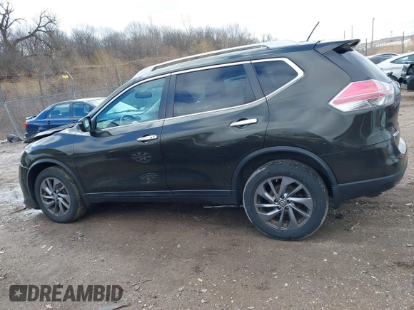 2016 Nissan Rogue SL with VIN 5N1AT2MV3GC751112, listed as a IAAI auction lot 41850843 with 114,420 mi miles and . Bid and sale history available at DreamBid. Image 14.